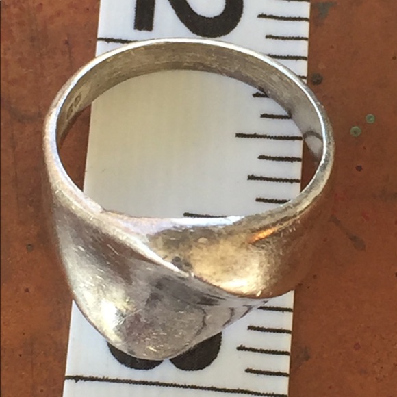 Vintage Ring - silver wave design 925 size 7.5 Mexico - Picture 6 of 8